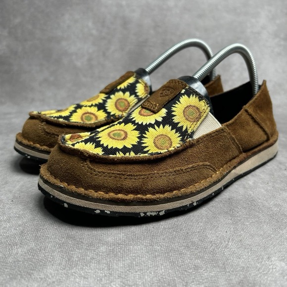 Ariat Shoes - Ariat Cruiser Shoes Womens 8.5 Sunflower Brown Suede Slip On Loafers 10040356